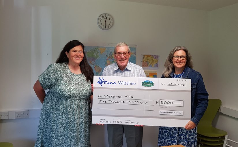 Malmesbury League of Friends donates to Wiltshire Mind